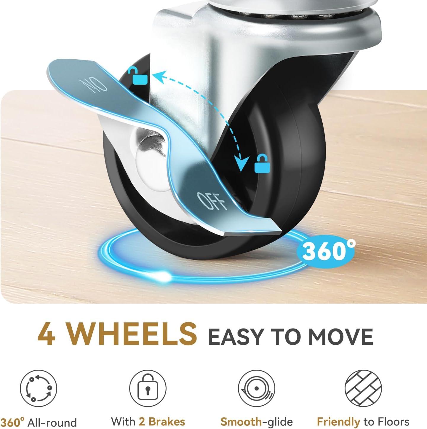 imageSOLEDI Laundry Basket with Wheels Laundry Hamper with Lid 90L238 gal Clothes Hamper with Bag Removable Rolling Laundry Basket Move Smoothly Suitable for Apartment Bathroom Bedroom Dorm